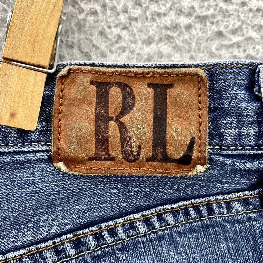 VTG Polo Ralph Lauren RL Ashmore‎ Jeans Men's 34x28* Wide Skater 90's Streetwear